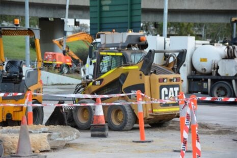 working around mobile plant
